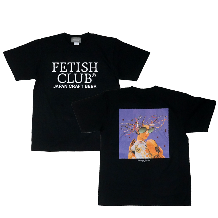 ”Electronic Fan Girl” バックプリントTシャツ（黒）